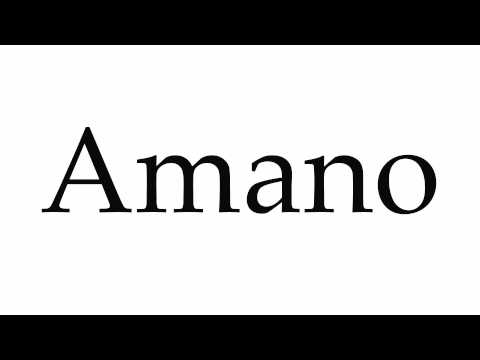 How to Pronounce Amano