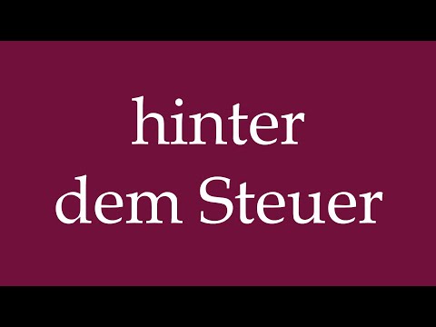 How to Pronounce ''hinter dem Steuer'' (behind the wheel) Correctly in German