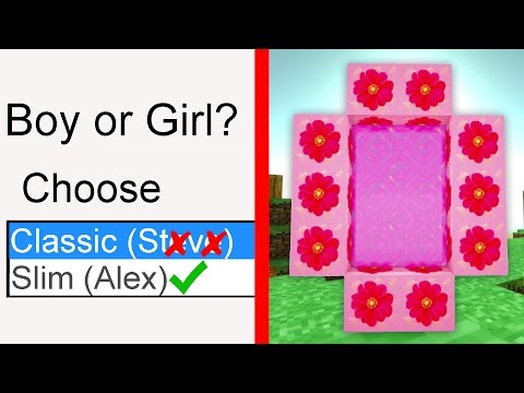 ONLY GIRLS CAN ENTER THIS WORLD IN MINECRAFT