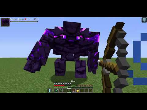 Player (With Custom Armor And Tools) Vs  L_Ender Catacylsm Creatures in Minecraft Mobs Fight
