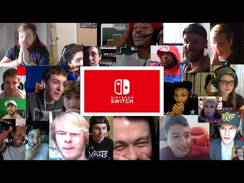 Nintendo Switch Live Reactions (20+ Youtubers Synchronized Compilation)