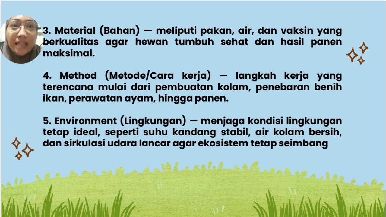 Sistem produksi Budidaya bertani, ternak, perikanan, dengan mempertimbangkan ekologi dan pemasaran 