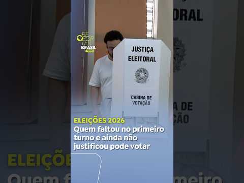 Eleições 2026: Quem faltou no primeiro turno e ainda não justificou pode votar