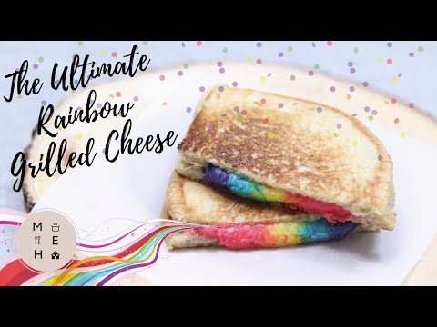 How to Make Rainbow Grilled Cheese Sandwich (Colorful & Tasty Too) | No Talking | Make Eat Home