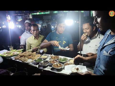 Best street food Night Snacks pitha recipe people Enjoying Yummy Foods Bengali famous food cooking