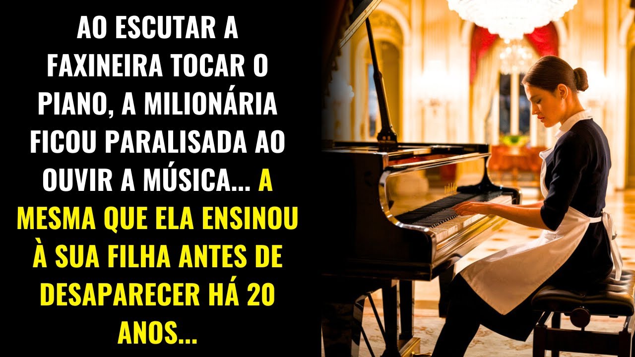 A MILIONÁRIA FICOU PARALISADA AO OUVIR A FAXINEIRA TOCAR A MÚSICA DE SUA FILHA DESAPARECIDA...
