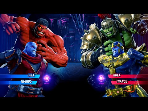 Red Hulk & Thanos vs Gladiator Hulk & Thanos (Very Hard) Marvel vs Capcom | 4K UHD Gameplay
