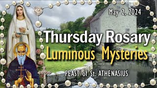 🌹Thursday Rosary🌹FEAST of St. ATHENASIUS, Luminous Mysteries, May 2, 2024 Scenic, Scriptural