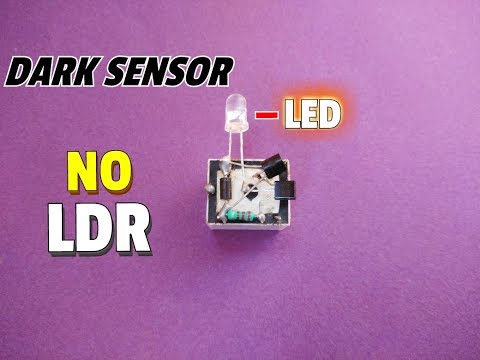 How To Make Dark Sensor Automatic ON/OFF Light Switch Circuit..Simple Dark Sensor Without LDR.. Video