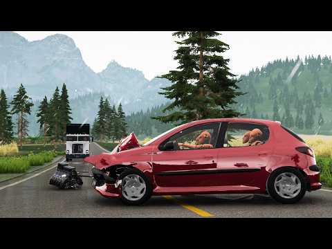 BeamNG Drive - Realistic Car Crashes #16