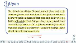 Eğitim Vadisi 9.Sınıf Coğrafya 11.Föy Yeryüzünde Sıcaklık Dağılışını Etkileyen Faktörler 1 Konu Anlatım Videoları