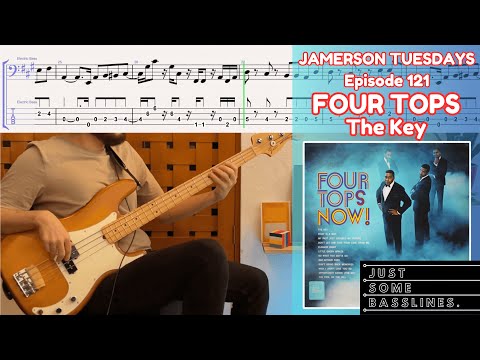 James Jamerson // Four Tops - The Key // BASS COVER + TABS