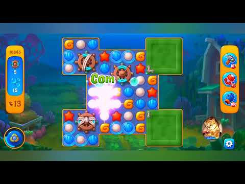 фишдом 2022  #  10845 уровень - прохождение без бустеров # Fishdom,   10845  level - no Boosters.