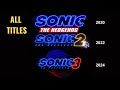 All Sonic the Hedgehog movie titles (2020, 2022, 2024)