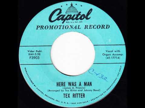 Here Was a Man ~ Tex Ritter (1957) (Christmas Song)