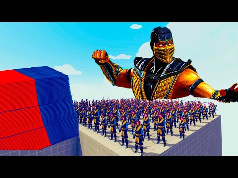 200x SCORPION ( MORTAL KOMBAT )  vs EVERY GOD- Totally Accurate Battle Simulator TABS