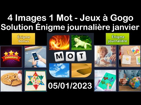 4 Images 1 Mot - Jeux À Gogo - 05/01/2023 - Solution Énigme Journalière - janvier 2023