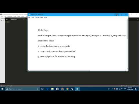 How to create insert form data using jQuery post() method with PHP and MySql without refresh page
