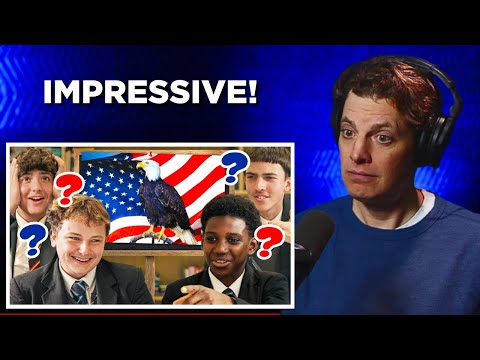 American Reacts to What British Highschoolers Know About America!