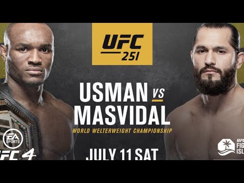 UFC 251 Usman vs Masvidal For Middleweight Title, Re-Simulation