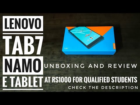 HOME LEARNING|LENOVO Tab 7 | NAMO E Tablet YOGNA 2020 | GOVERNMENT TABLET|UNBOXING + REVIEW PRICE 1K