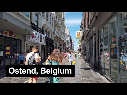 Ostend (Belgium) walking tour, 14 August 2022 [4K]