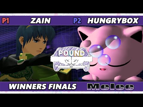 Pound 2022 Winners Finals - Zain (Marth) Vs. Hungrybox (Jigglypuff) SSBM Smash Melee Tournament