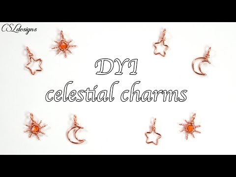 DIY celestial wirework charms tutorial
