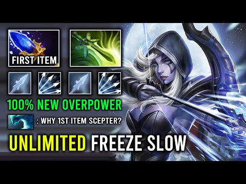 WTF 1st Item Hypothermia Frost Arrows Unlimited Slow Drow Ranger 7.33d Dota 2