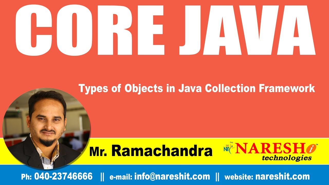Core Java Tutorial | Types of Objects in Java Collection Framework | Mr.Ramchander