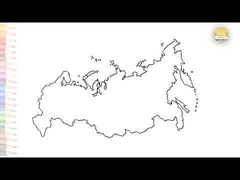 Russia Soviet Union Map drawing | Рисунок карты Советского Союза | How to draw Soviet Union Map