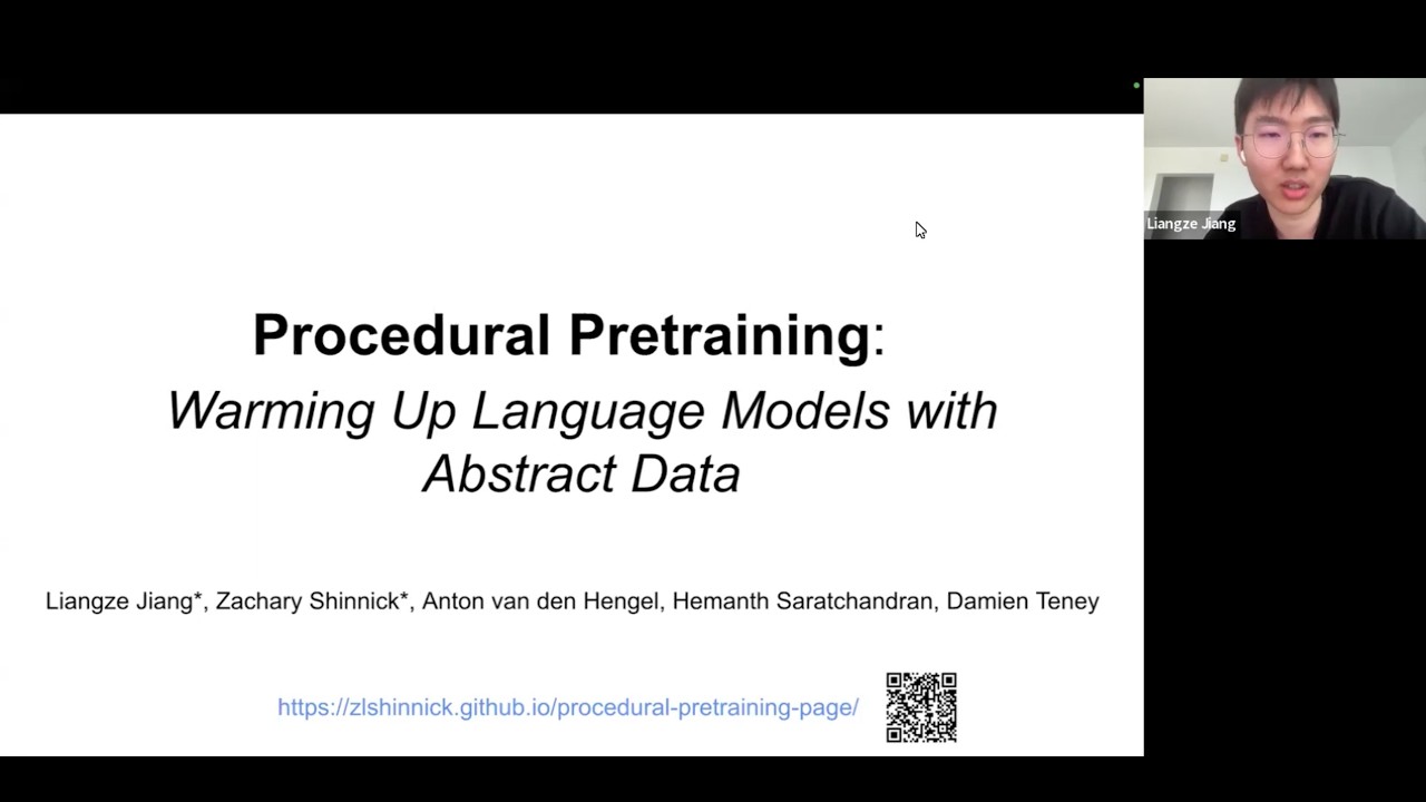 [DLMath&Efficiency] Liangze Jiang and Zachary Shinnick - Procedural Pretraining