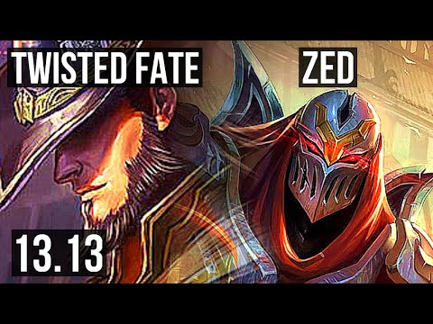 TWISTED FATE vs ZED (MID) | 4/1/11, 2.3M mastery, 1500+ games | KR Grandmaster | 13.13