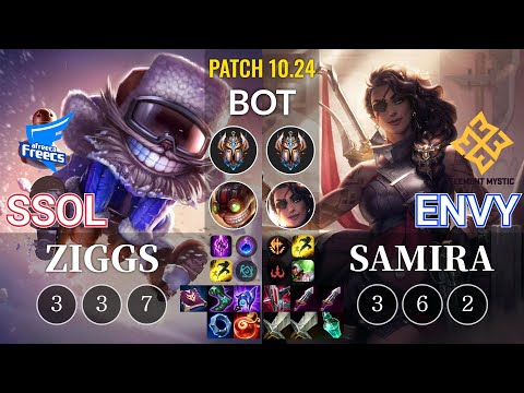 AF SSol Ziggs vs EM Envy Samira Bot - KR Patch 10.24