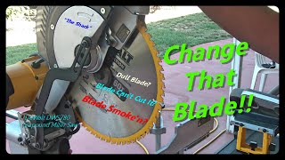 How to change a miter saw blade DeWalt DWS780 miter saw