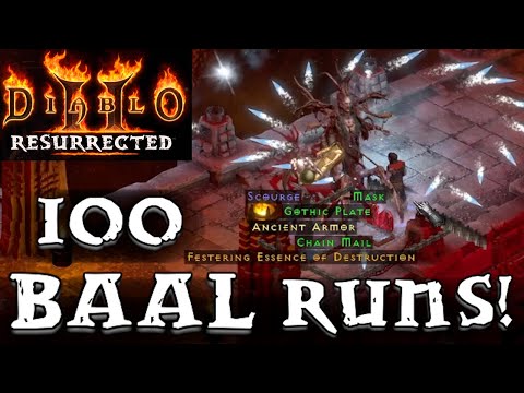 Diablo 2 Resurrected:  100 Baal Runs Drop Highlights!!!