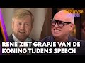 René ziet grapje van de Koning tijdens speech in Zweden: 'Een hele aardige gozer, man!'