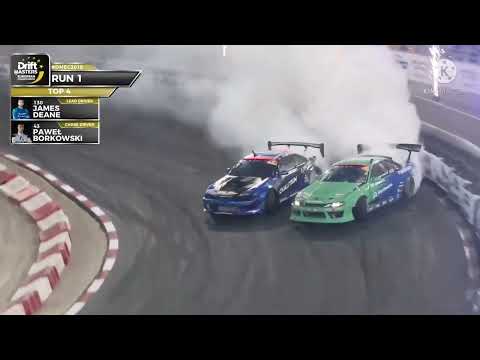James Dean vs Pawel Borkowski - Poland 2018 - Formula Drift Eurobeat