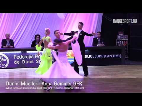 Daniel Mueller - Anna Gommer GER, Viennese Waltz | WDSF European Championship Youth Standard