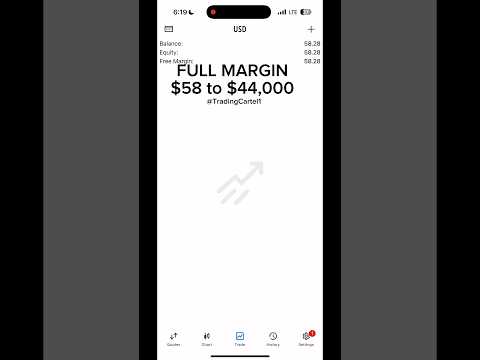 Full Margin with indicator flip $58 to $44,000 using 1:unlimited leverage #forextrading #forex #fx