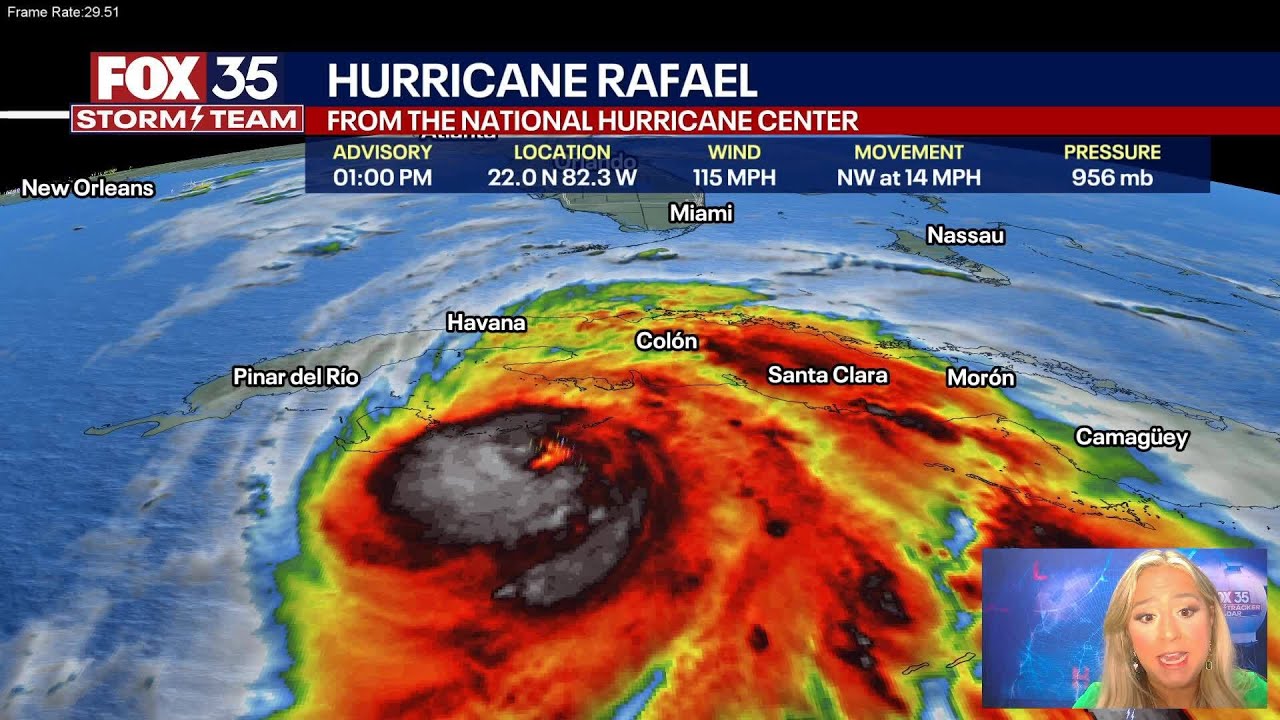 Tropics update: Rafael becomes major Category 3 hurricane