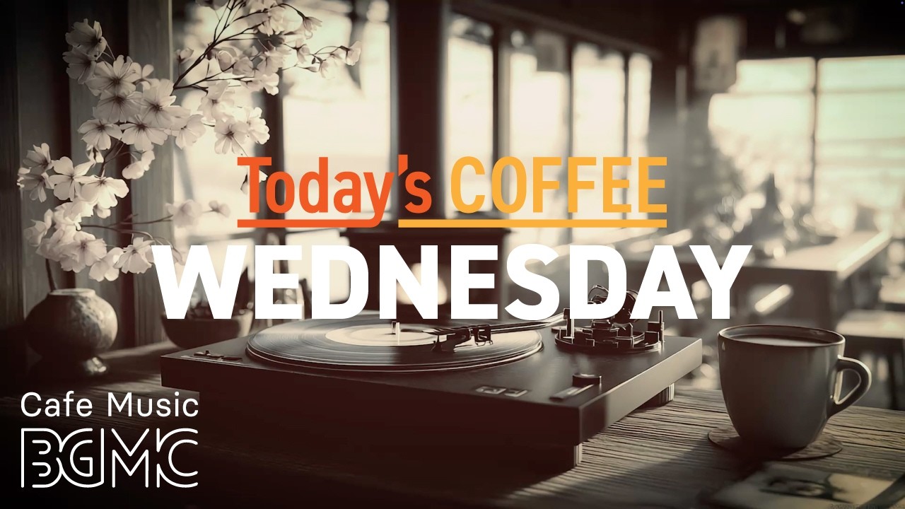 Today's COFFEE WEDNESDAY: White Blossom Cafe Jazz ☕ Soft Piano & Slow Bossa Nova for Calm Study