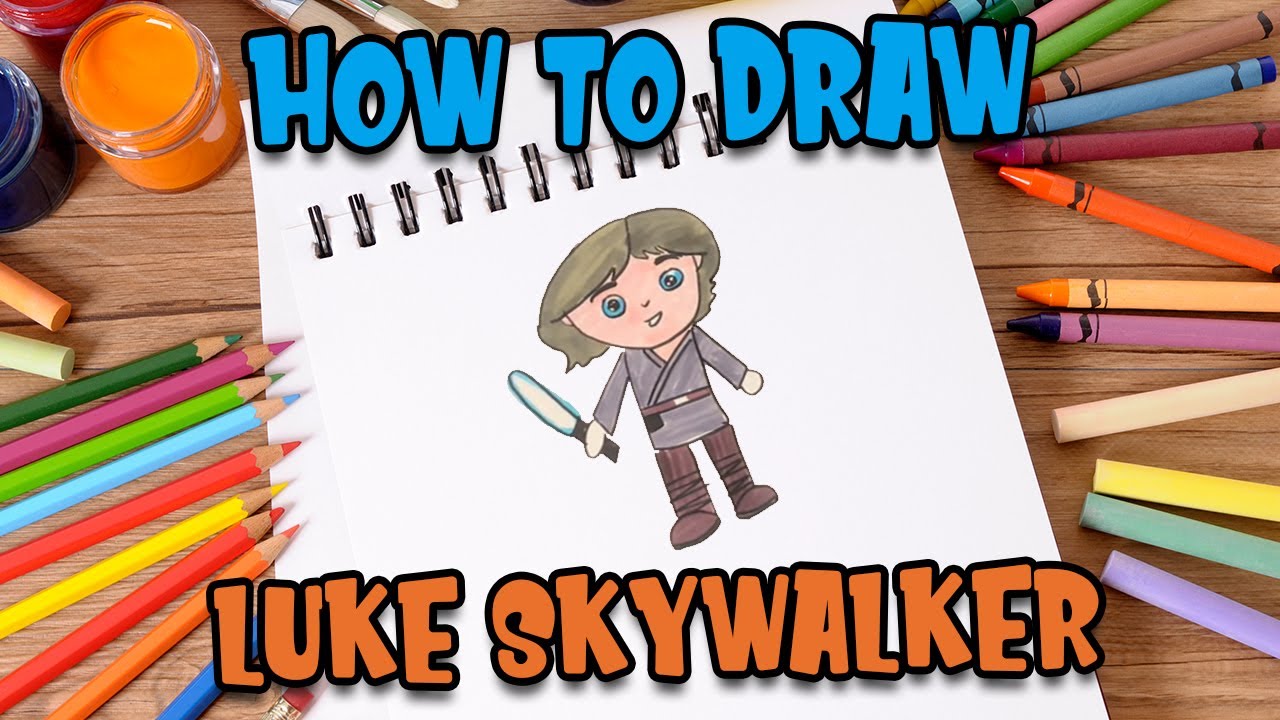 How to Draw easy Luke Skywalker step by step for Kids   #shorts