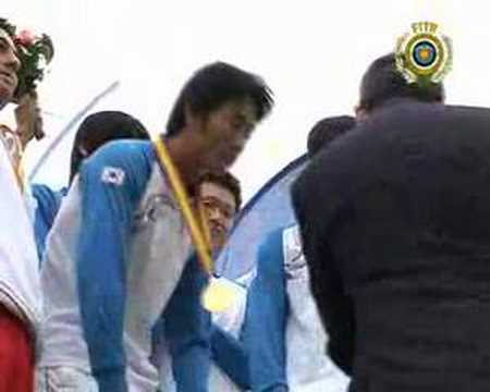 Recurve men’s team podium | Shanghai 2006 Archery World Cup stage 4