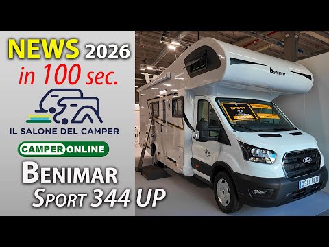 Benimar Sport 344 UP: 2026 News in 100 Seconds from the Parma Camper Show