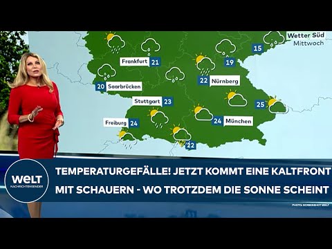 DEUTSCHLAND: Temperaturgefälle! Nun kommt eine Kaltfront mit Schauern! Wo trotzdem die Sonne scheint