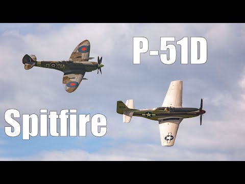 Fantastic Airshow With Supermarine Spitfire Mk XVI And P51D Mustang - Flygfesten 2022 Sunday