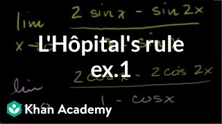 L'Hopital's Rule Example 1