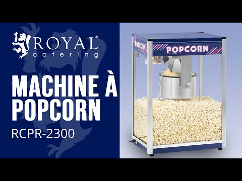Vidéo - Machine à popcorn bleue - 16 oz - XXL