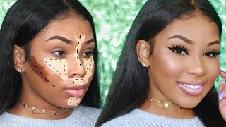 HOW TO: HIGHLIGHT &amp; CONTOUR (BEGINNER FRIENDLY) | AALIYAHJAY
